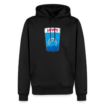 Mâchoires dents - molaires - Sweat à capuche Premium bio Homme - noir - Devant - Nico (187cm)