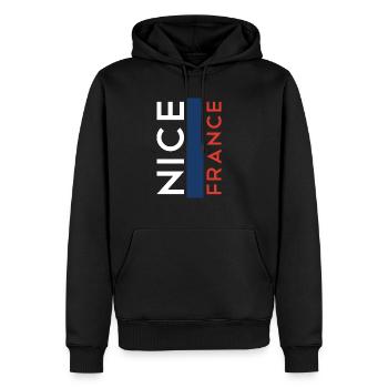 Nizza Frankreich Nice France - Männer Premium Bio Hoodie - Schwarz - Vorne - Nico (187cm)