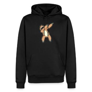 Funny Dabbing Sloth Animal Lazy Friends Gift - Men’s Premium Organic Hoodie - black - Front - Nico (187cm)