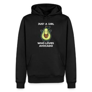 Funny avocado girl love cute saying gift - Men’s Premium Organic Hoodie - black - Front - Nico (187cm)