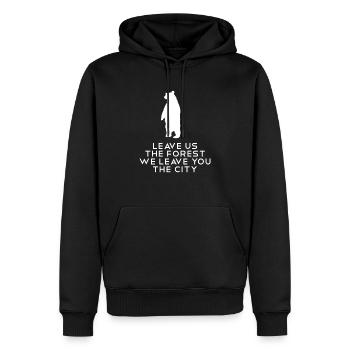Braunbär Eisbär stehender Bär - Männer Premium Bio Hoodie - Schwarz - Vorne - Nico (187cm)