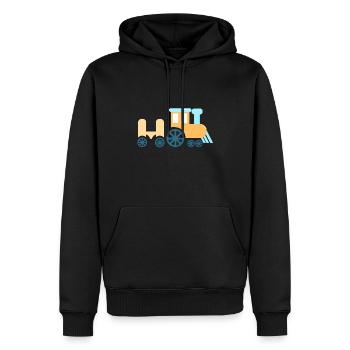Locomotive - Sweat à capuche Premium bio Homme - noir - Devant - Nico (187cm)