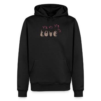 Faultier– Faultiere – Faultierfan – Liebe Geschenk - Männer Premium Bio Hoodie - Schwarz - Vorne - Nico (187cm)