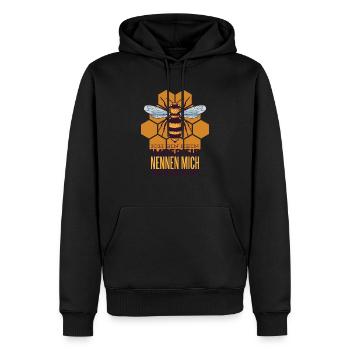Ich bin kein Imker Sie nennen mich Bienenboss - Männer Premium Bio Hoodie - Schwarz - Vorne - Nico (187cm)