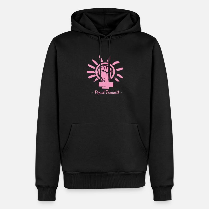 Fière féministe - Sweat à capuche Premium bio Homme - noir