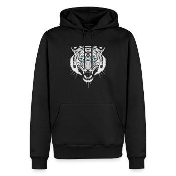 Snowblind - Sweat à capuche Premium bio Homme - noir - Devant - Nico (187cm)