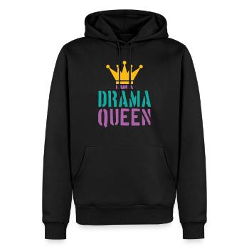 Drama Queen disant - Sweat à capuche Premium bio Homme - noir - Devant - Nico (187cm)