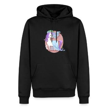 Mariée licorne - Sweat à capuche Premium bio Homme - noir - Devant - Nico (187cm)