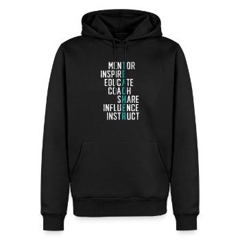 Lehrer Inspire Education Geschenk T-Shirt - Männer Premium Bio Hoodie - Schwarz - Vorne - Nico (187cm)