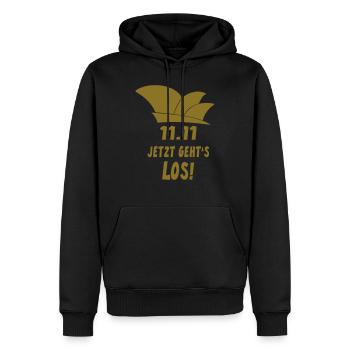 Karneval Fasching 11.11 T-shirt - Männer Premium Bio Hoodie - Schwarz - Vorne - Nico (187cm)