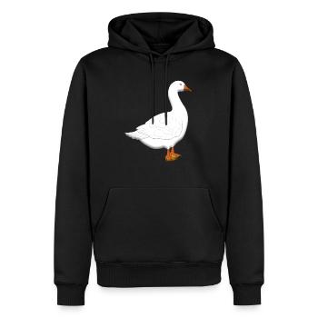 goose - Men’s Premium Organic Hoodie - black - Front - Nico (187cm)