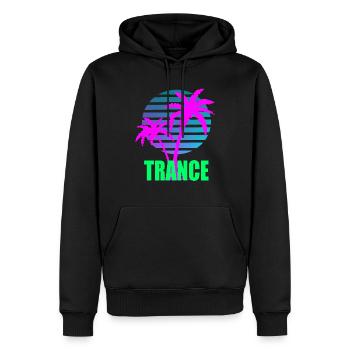 Trance - Männer Premium Bio Hoodie - Schwarz - Vorne - Nico (187cm)