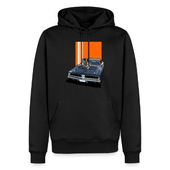 Musclecar - Sweat à capuche Premium bio Homme - noir - Devant - Nico (187cm)