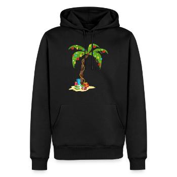 Paume de Noël - Sweat à capuche Premium bio Homme - noir - Devant - Nico (187cm)