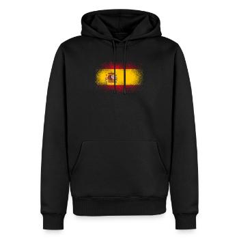Spanien Grunge spanische Flagge lustig Geschenk - Männer Premium Bio Hoodie - Schwarz - Vorne - Nico (187cm)