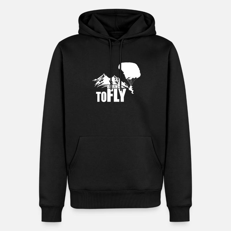 Paragleiter - Männer Premium Bio Hoodie - Schwarz