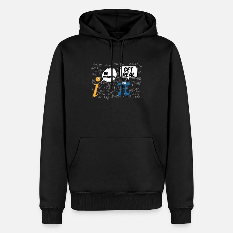Math T-Shirt Drôle Pi Soyez rationnel - Sweat à capuche Premium bio Homme - noir