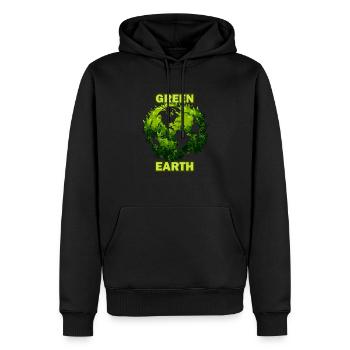 Natur - Männer Premium Bio Hoodie - Schwarz - Vorne - Nico (187cm)