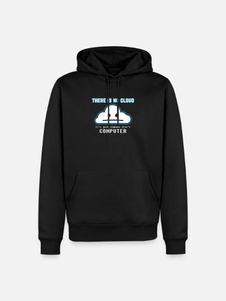 Lustiger Programmierer-Witz - Es gibt keine Wolkengrafik - Männer Premium Bio Hoodie - Schwarz