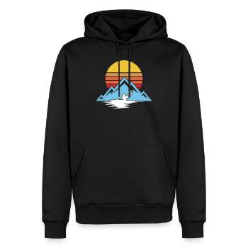 Kanu - Männer Premium Bio Hoodie - Schwarz - Vorne - Nico (187cm)