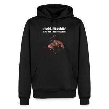 Funny Horses Women Design Stuntman Stunts - Sweat à capuche Premium bio Homme - noir - Devant - Nico (187cm)