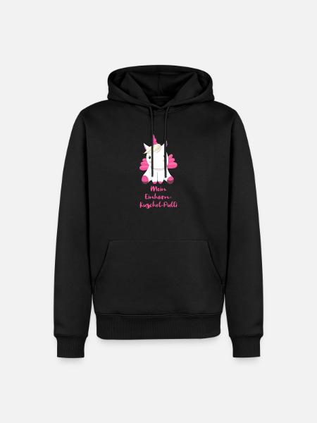 Einhorn Kuschel Pulli - Männer Premium Bio Hoodie - Schwarz