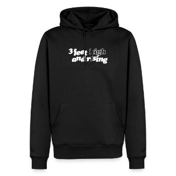 DE LA SOUL Füße hoch und steigende Einsätze sind hoch - Männer Premium Bio Hoodie - Schwarz - Vorne - Nico (187cm)