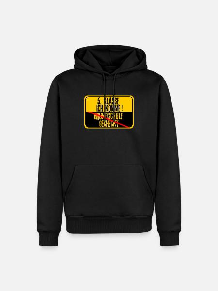 5. klasse ich komme Grundschule Abschluss Schule - Männer Premium Bio Hoodie - Schwarz