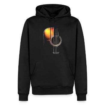 GUITAR ART musique relax préféré meilleur ami guitare - Sweat à capuche Premium bio Homme - noir - Devant - Nico (187cm)