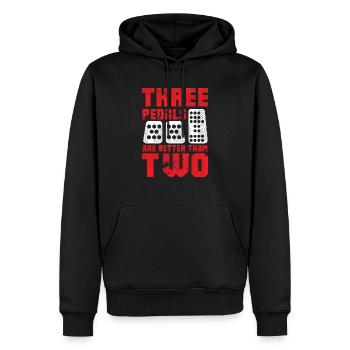 Three pedals are better than two I gears - Men’s Premium Organic Hoodie - black - Front - Nico (187cm)