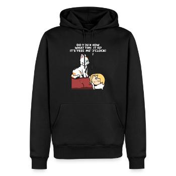 Funny Cat Kitty Kitten For Cat Lovers - Men’s Premium Organic Hoodie - black - Front - Nico (187cm)