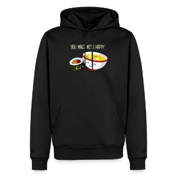 You Maki Miso Happy Sushi - Männer Premium Bio Hoodie - Schwarz - Vorne - Nico (187cm)