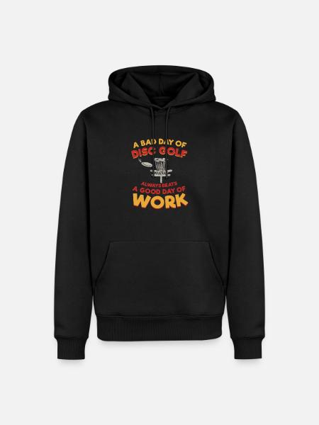 Disc Golf Frisbee Golfer Gift - Männer Premium Bio Hoodie - Schwarz