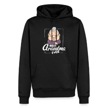 Grand-mère grand-mère grand-mère grand-mère grand-mère maman - Sweat à capuche Premium bio Homme - noir - Devant - Nico (187cm)