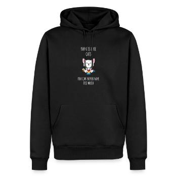 Knitting Cat Yarn Crochet Kitten Knitter Sewer - Men’s Premium Organic Hoodie - black - Front - Nico (187cm)
