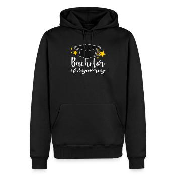 Bachelor of Engineering Geschenk - Männer Premium Bio Hoodie - Schwarz - Vorne - Nico (187cm)