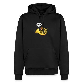 Snail French Horn Shell Pun Musician Gift - Männer Premium Bio Hoodie - Schwarz - Vorne - Nico (187cm)
