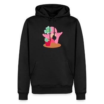 Flamingo Süß Mädchen - Sweat à capuche Premium bio Homme - noir - Devant - Nico (187cm)