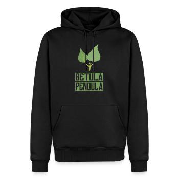 Linde , Baum mit Blättern / Blatt Geschenk - Männer Premium Bio Hoodie - Schwarz - Vorne - Nico (187cm)