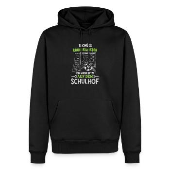 Fusball Kindergarten Einschulung Schulanfang - Männer Premium Bio Hoodie - Schwarz - Vorne - Nico (187cm)