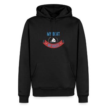 My Boat My Rules - Sweat à capuche Premium bio Homme - noir - Devant - Nico (187cm)