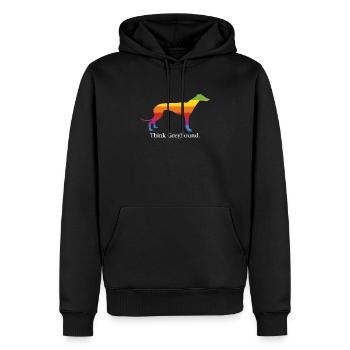 Think Greyhound Rainbow Gift - Men’s Premium Organic Hoodie - black - Front - Nico (187cm)