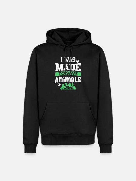 Tierarzt Geschenk | Tiermediziner - Männer Premium Bio Hoodie - Schwarz