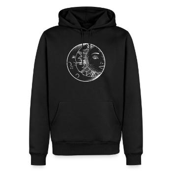 Sonne und Mond Moon Sun Sonnenschein gute Nacht - Männer Premium Bio Hoodie - Schwarz - Vorne - Nico (187cm)