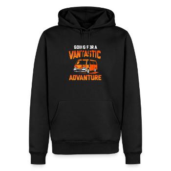 Camper Bus Caravan Camping Van - Sweat à capuche Premium bio Homme - noir - Devant - Nico (187cm)