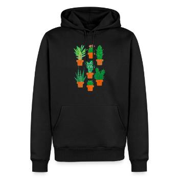 Cacti Succulents Vintage Botany Nature - Männer Premium Bio Hoodie - Schwarz - Vorne - Nico (187cm)