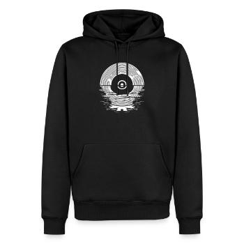 Vinyl Schallplatte Geschenk | Plattensammler - Männer Premium Bio Hoodie - Schwarz - Vorne - Nico (187cm)