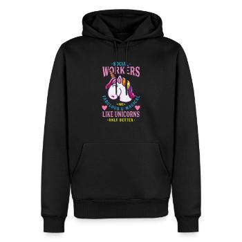 Cadeau de travailleur social - Sweat à capuche Premium bio Homme - noir - Devant - Nico (187cm)