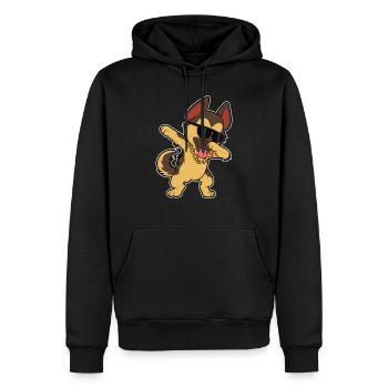 Lustig Dabbing Deutscher Schäferhund Hunde Shirt - Männer Premium Bio Hoodie - Schwarz - Vorne - Nico (187cm)