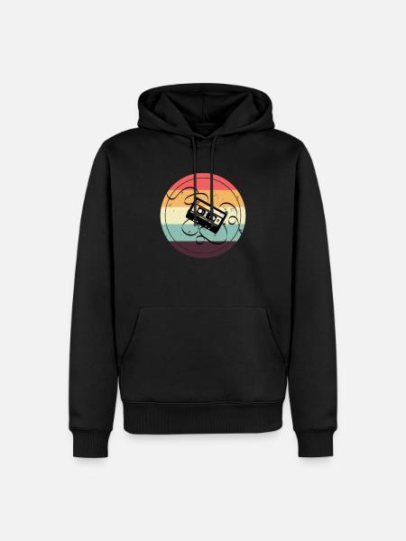 Crayon cassette - Sweat à capuche Premium bio Homme - noir